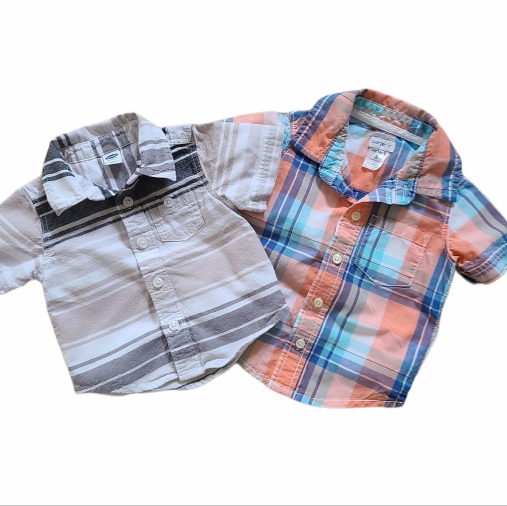 Set of two button down summer shirts